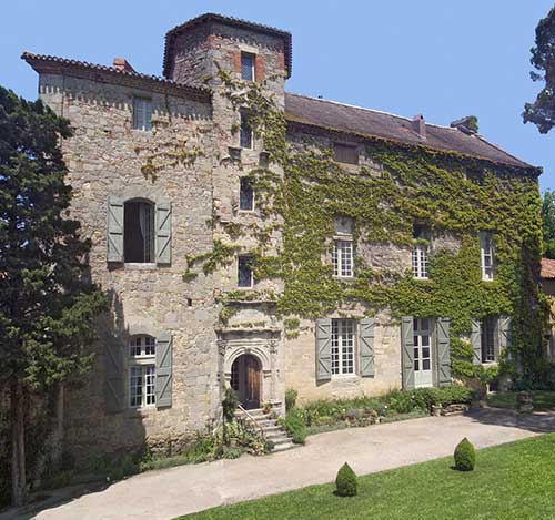Château de Loubens, la façade au Midi